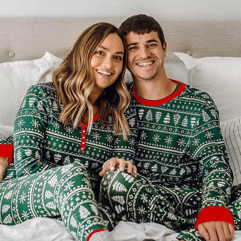 Christmas Family Matching Pajamas Set - Mother, Father, Kids & Baby Girl Rompers | Family Look Sleepwear Outfit