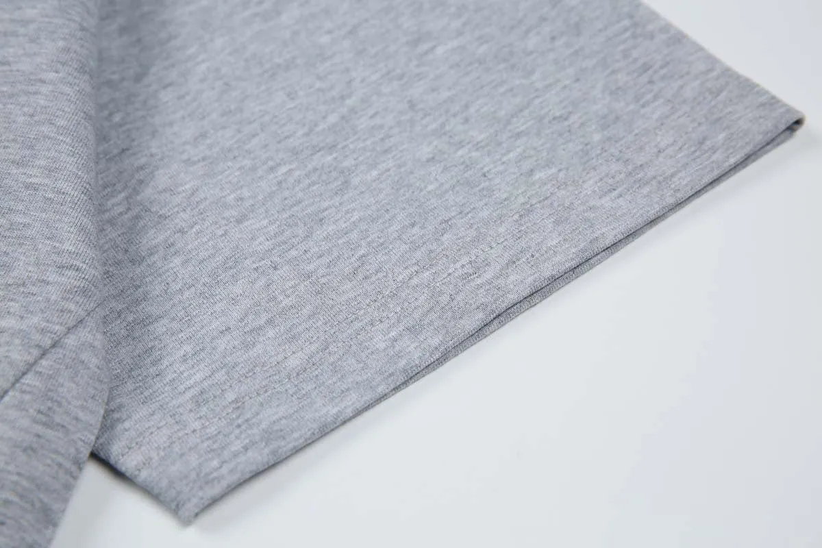 Christmas Hat Patterned and 'Merry Christmas' Letter Print Patterned Gray Color Casual Short Sleeve T-shirts  Family Matching Tops With Dog Bandana