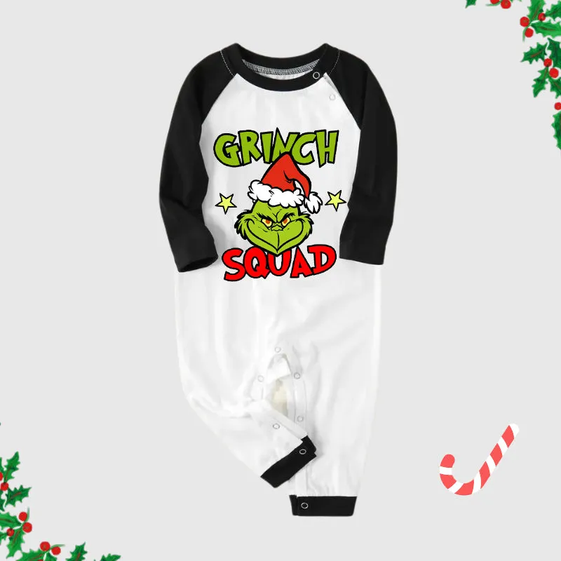 Christmas Letter Splice Contrast Top and Plaid Pants Family Matching Pajamas Sets