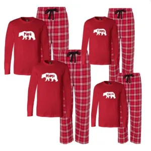 Christmas Mama and Papa Bear Matching Family Pajamas