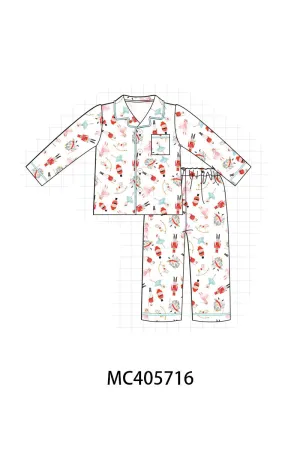 Christmas Nutcracker Print Boy Pajamas Set