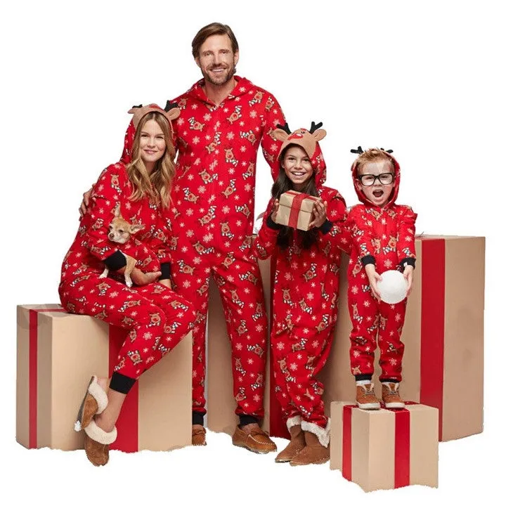 Christmas Rompers or PJs for the Family. Matching Jumpsuit Zipper Pajamas-Parents, Kids. WickedYo