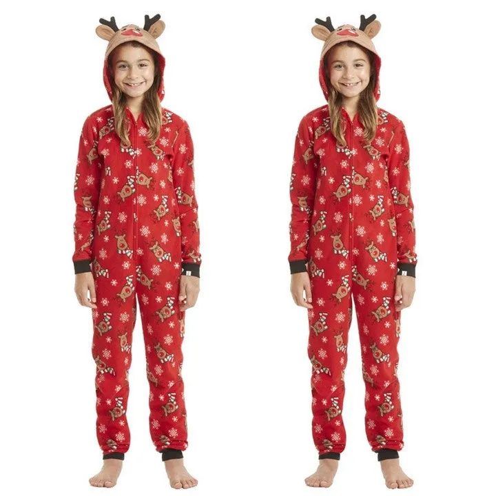 Christmas Rompers or PJs for the Family. Matching Jumpsuit Zipper Pajamas-Parents, Kids. WickedYo