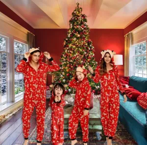 Christmas Rompers or PJs for the Family. Matching Jumpsuit Zipper Pajamas-Parents, Kids. WickedYo