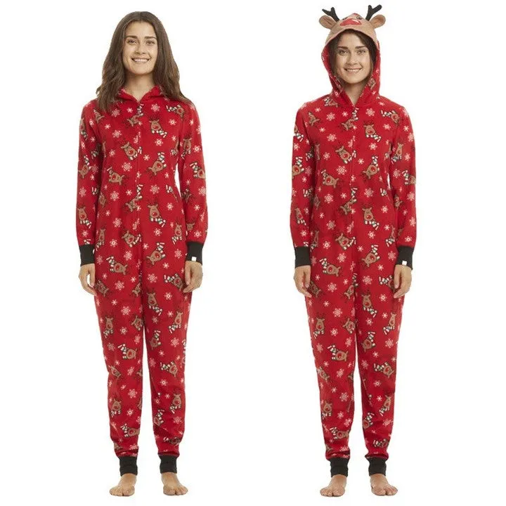Christmas Rompers or PJs for the Family. Matching Jumpsuit Zipper Pajamas-Parents, Kids. WickedYo