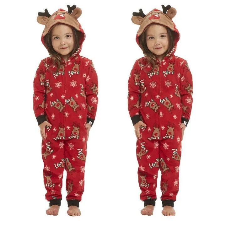 Christmas Rompers or PJs for the Family. Matching Jumpsuit Zipper Pajamas-Parents, Kids. WickedYo