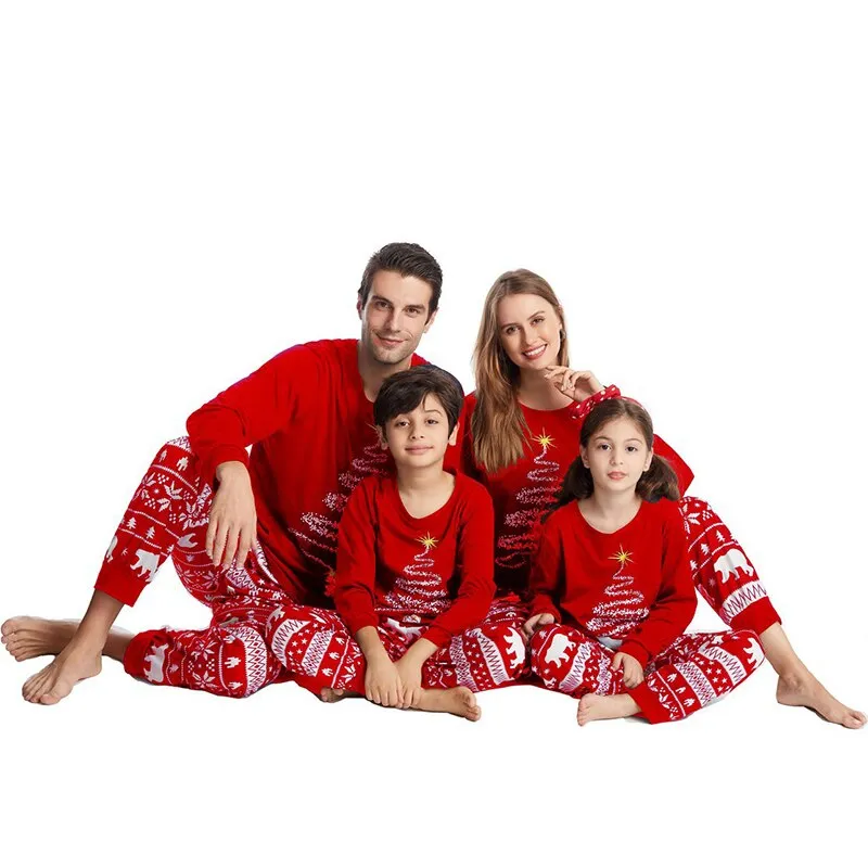 Christmas Tree Lights Family Pajama Set