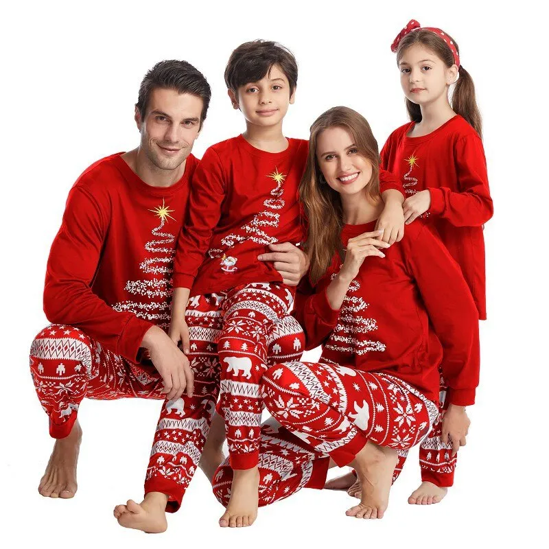 Christmas Tree Lights Family Pajama Set