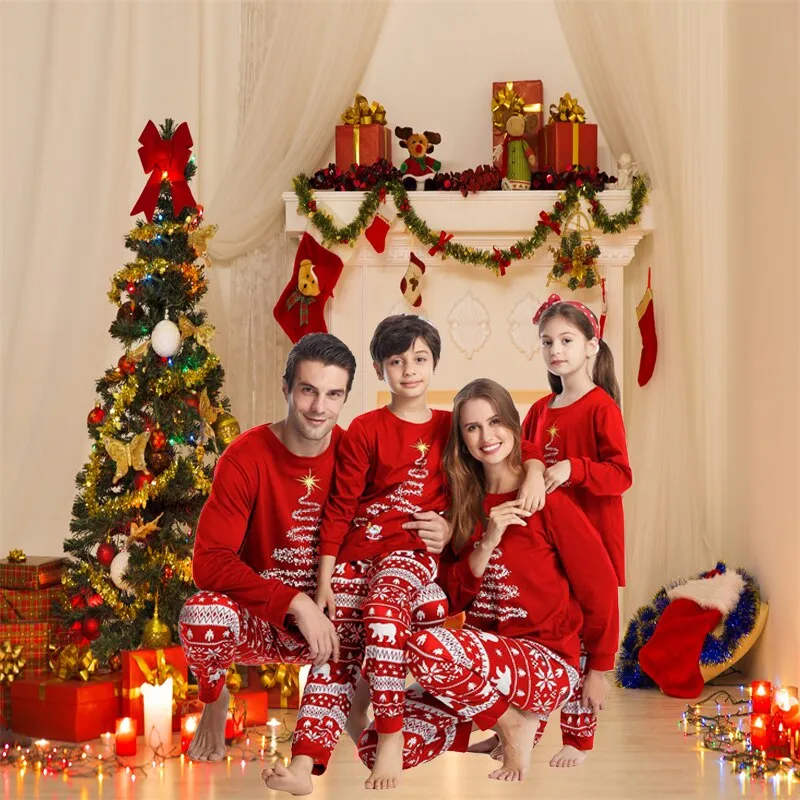 Christmas Tree Lights Family Pajama Set