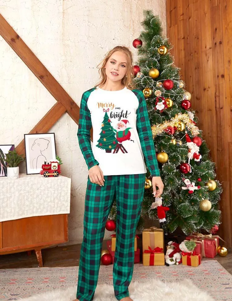 Christmas Tree Printing Family Matching Pajamas