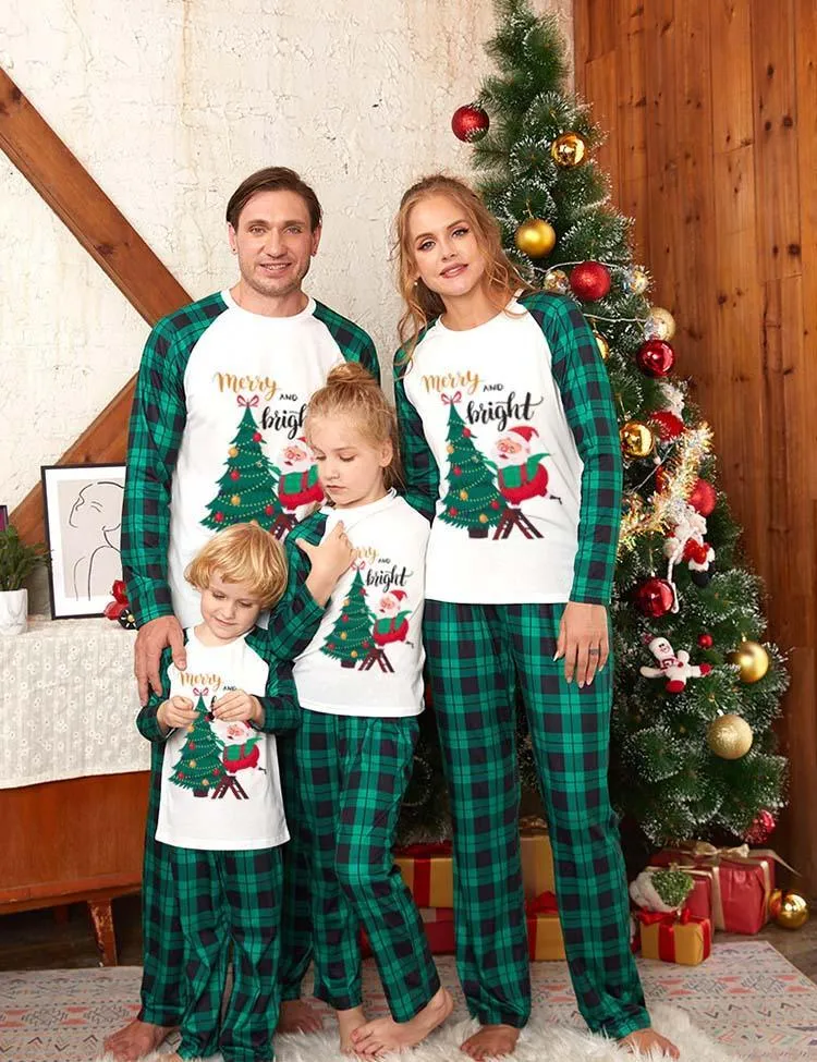 Christmas Tree Printing Family Matching Pajamas