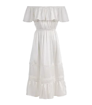 Chrysanthi Silk Off Shoulder Long Dress