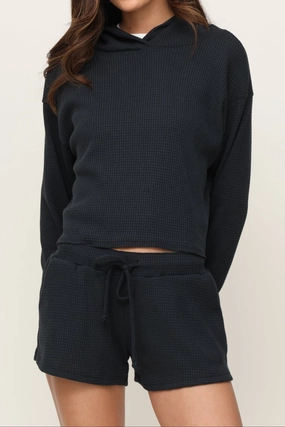 ShrinkResistant Weave Lazy Day Waffle Hoodie