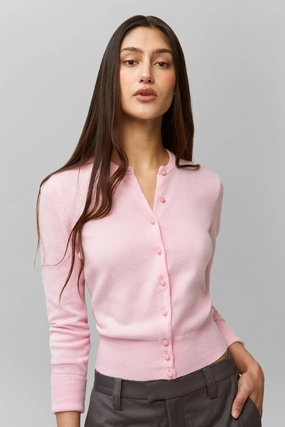Emelie Wool Cardigan Thermal Lined Cuffs NoSnag Surface