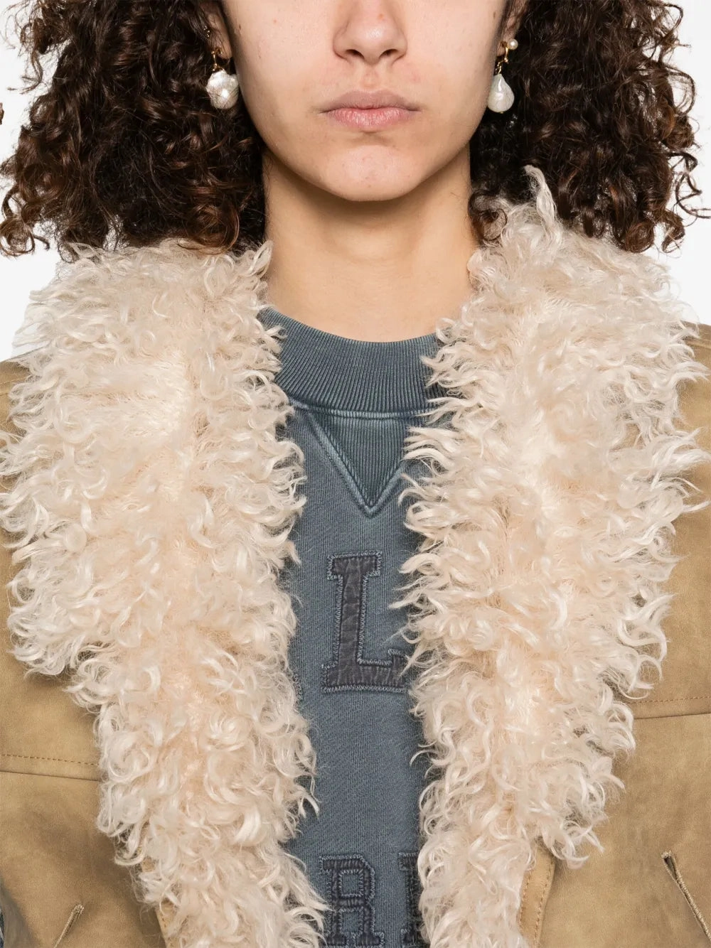 Clara Vest in Taupe Softshell Fabric