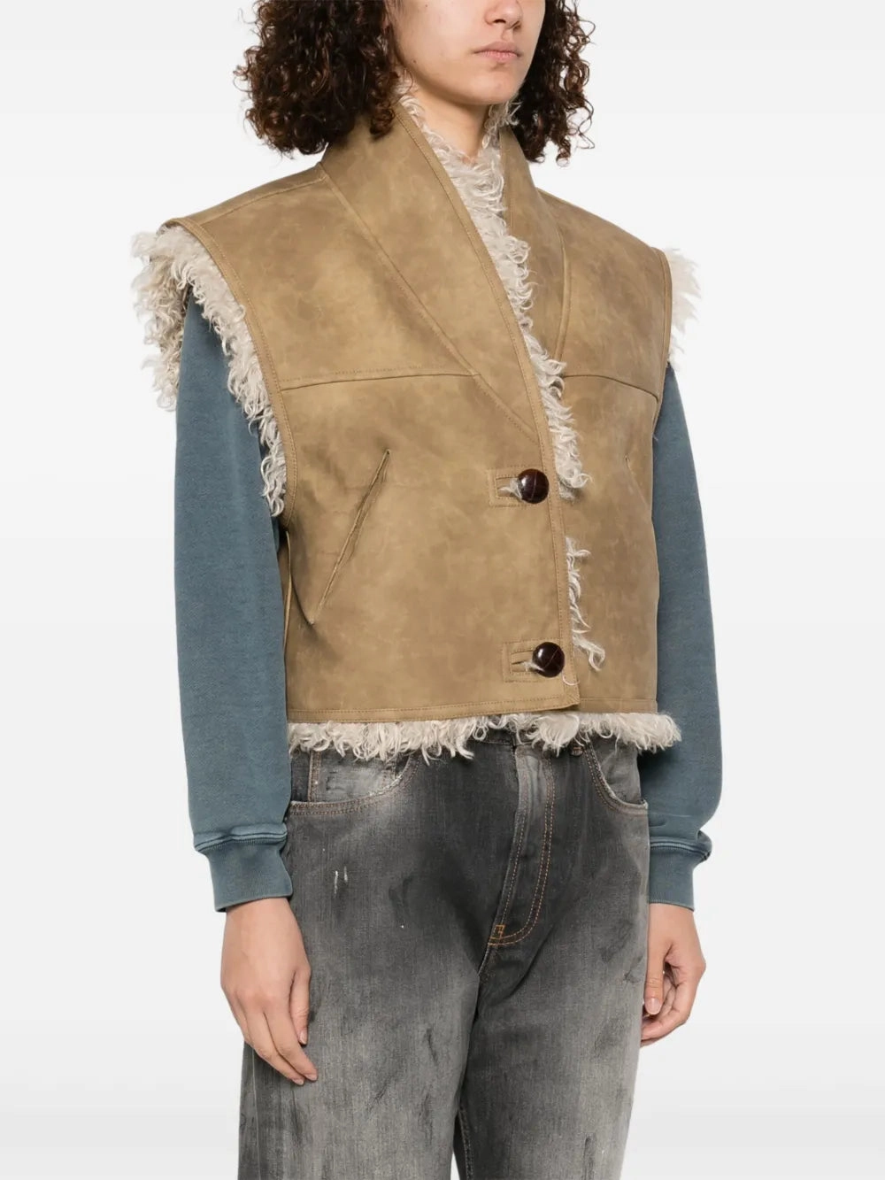 Clara Vest in Taupe Compact Packable Design