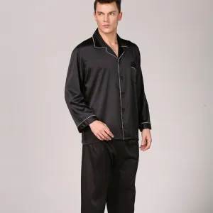 Classic Men's Long Sleeve Satin Pajama Set
