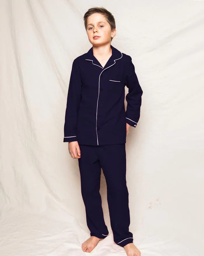 Classic Navy Flannel Pajamas