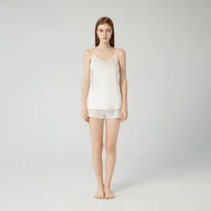 Classic Silk Camisole Set For Women Short Women Silk sleepwear