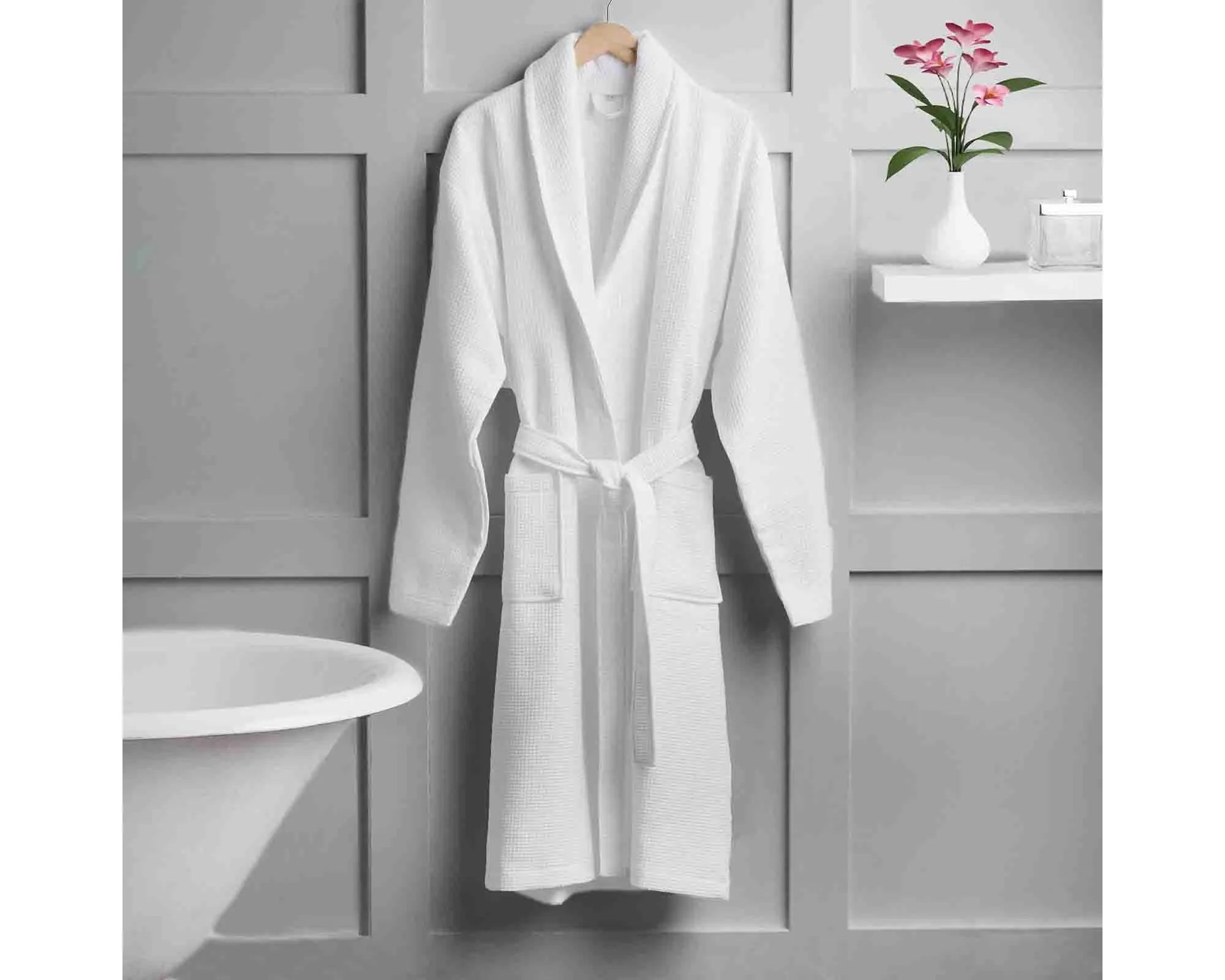 Classic Waffle Weave Spa Bathrobe