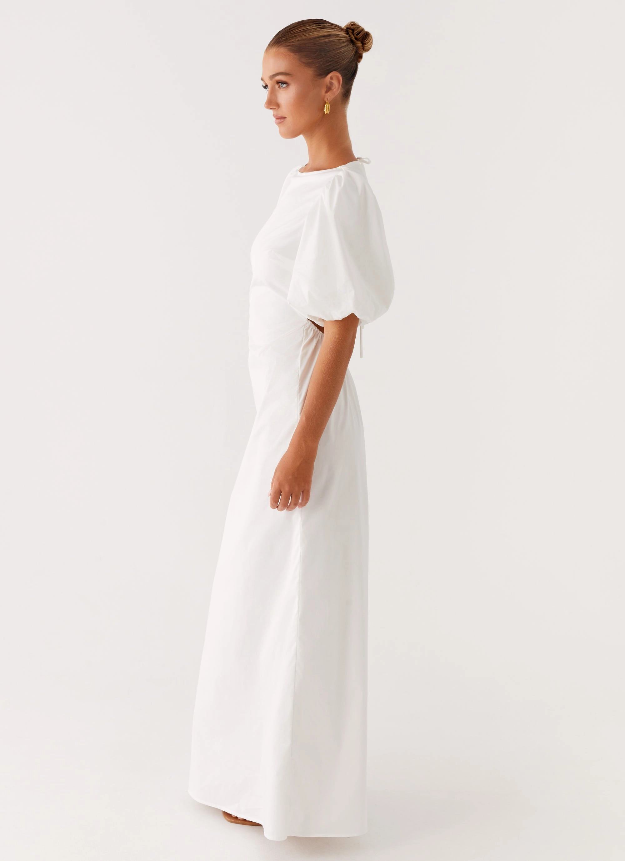 Judy Maxi Dress - White Mesh Soft