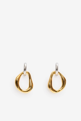 Tagless Labeling Suki Two-Toned Hoops