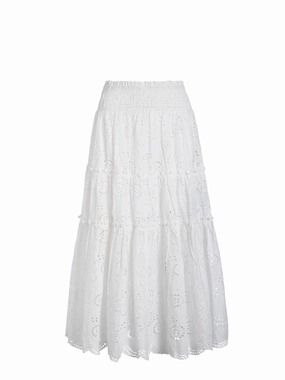 Design Detail Charlie Skirt In Fresh White Eyelet