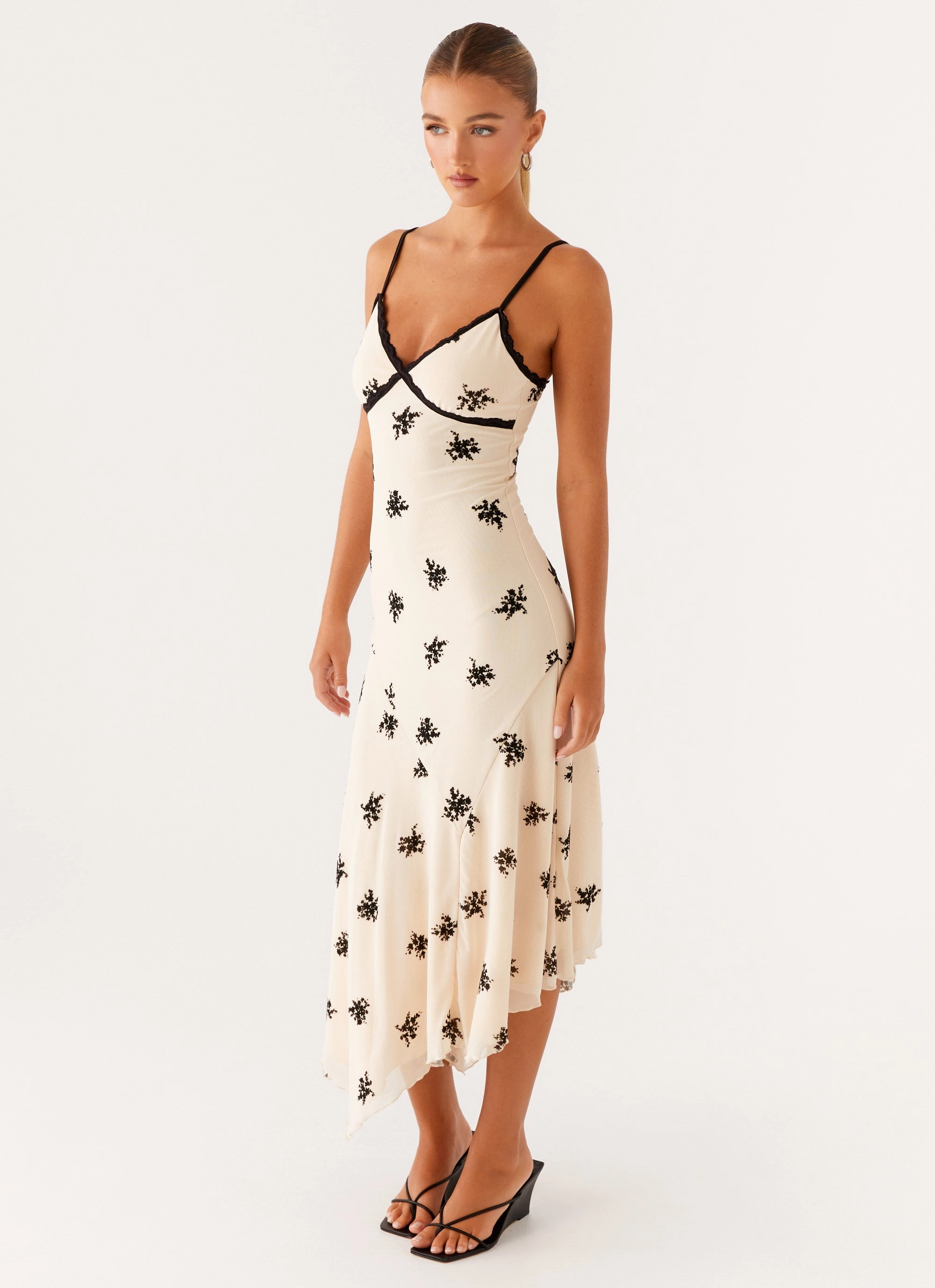 Amelia Midi Dress - Nude Subtle Drape