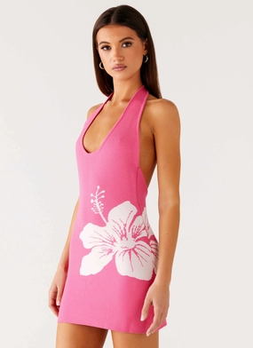 Aloha Knit Mini Dress - Pink Refined Stitch Field Fresh