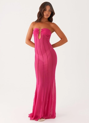 Sleek Flow Kennedy Maxi Dress - Fuchsia