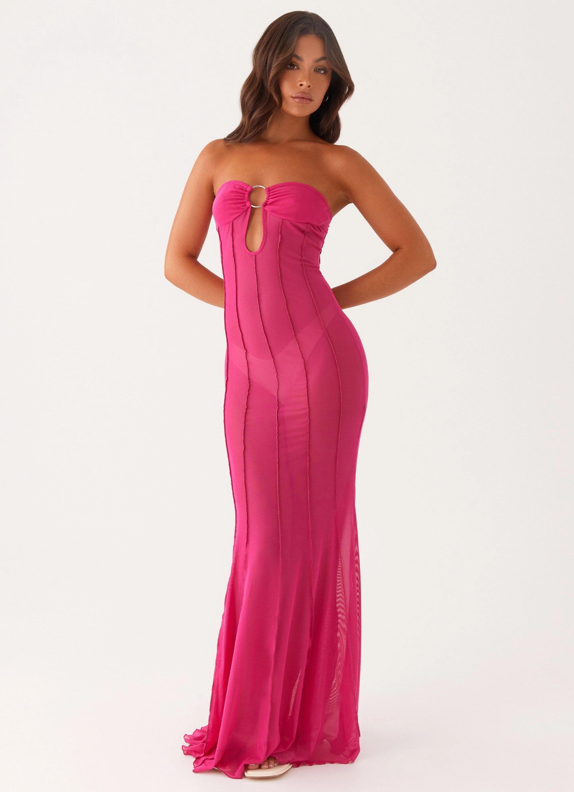Sleek Flow Kennedy Maxi Dress - Fuchsia
