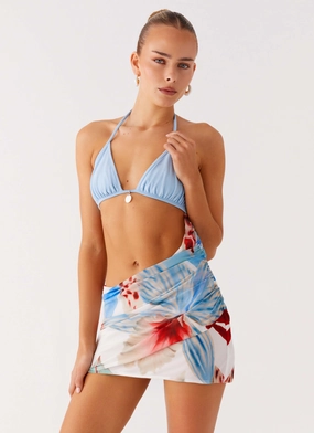 Acapulco Shell Mini Dress - Deep Sea Bloom Lightweight Comfort