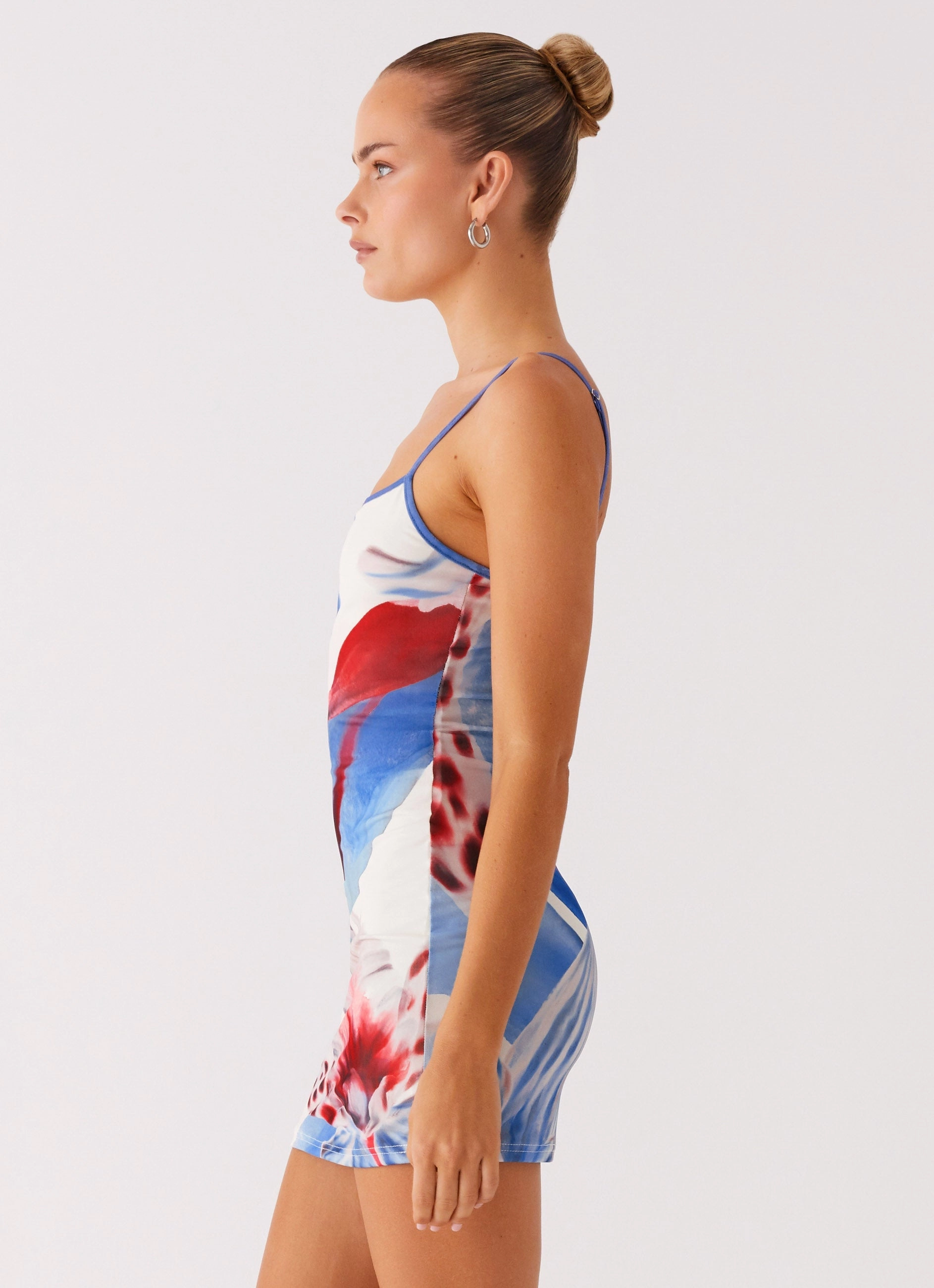 Everett Mini Dress - Deep Sea Bloom StretchableKnit Smart and Polished