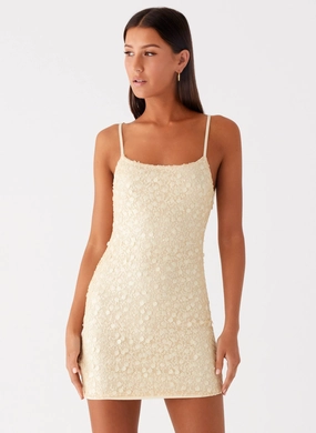 Dreamy Simplicity Danali Mini Dress - Yellow