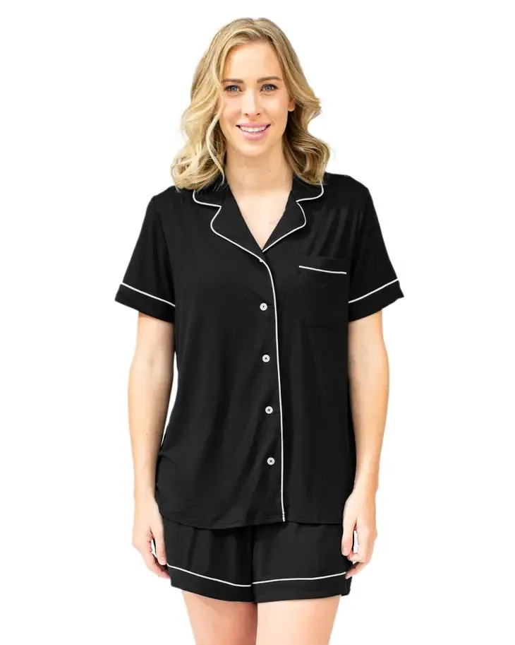 Clea Bamboo Maternity & Postpartum Short Sleeve Pajama Set (More Colors)