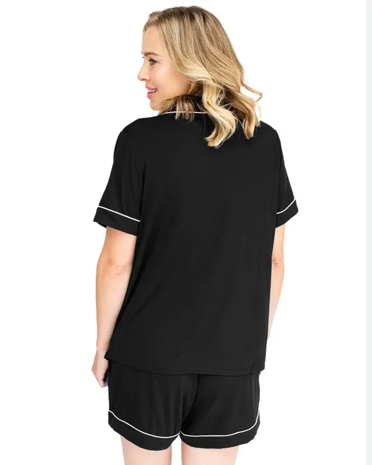 Clea Bamboo Maternity & Postpartum Short Sleeve Pajama Set (More Colors)