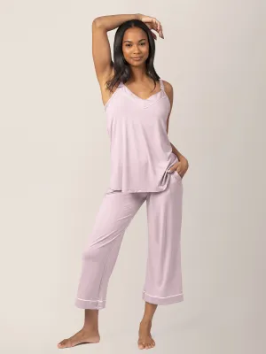 Clea Bamboo Nursing Tank & Capri Pajama Set | Lilac