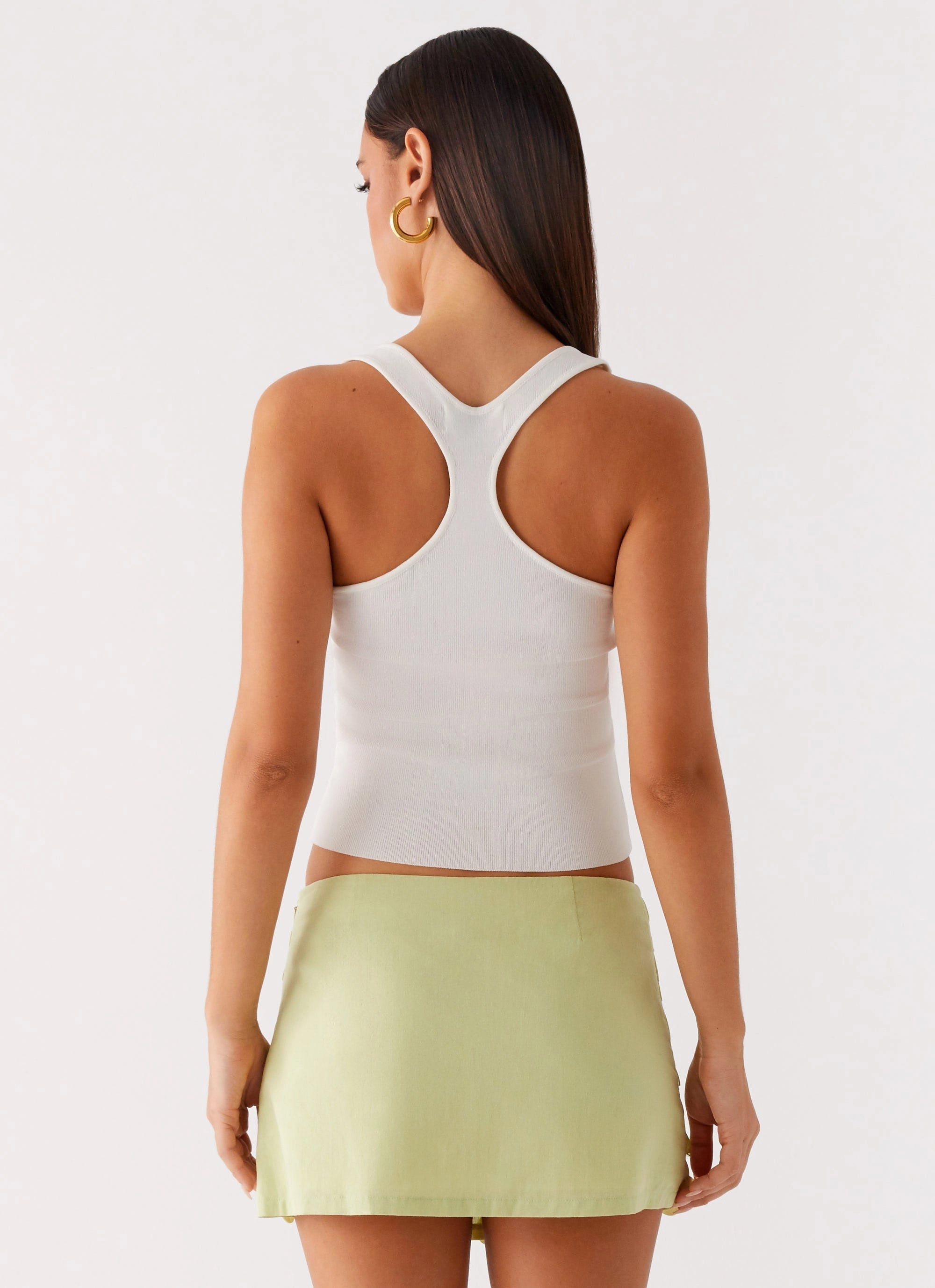 Movie Star Mini Skirt - Lime Green Smooth Edging Wearable Art