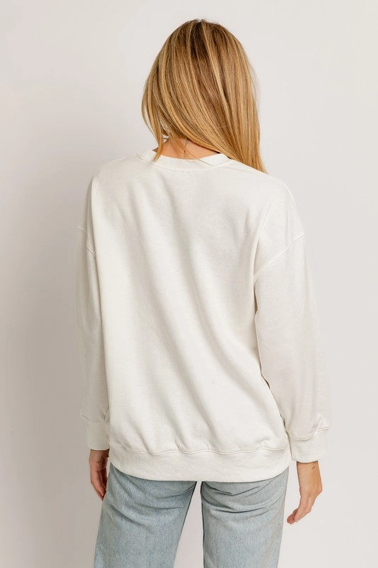 MicrofiberBlend Texture Feyonce Sweatshirt