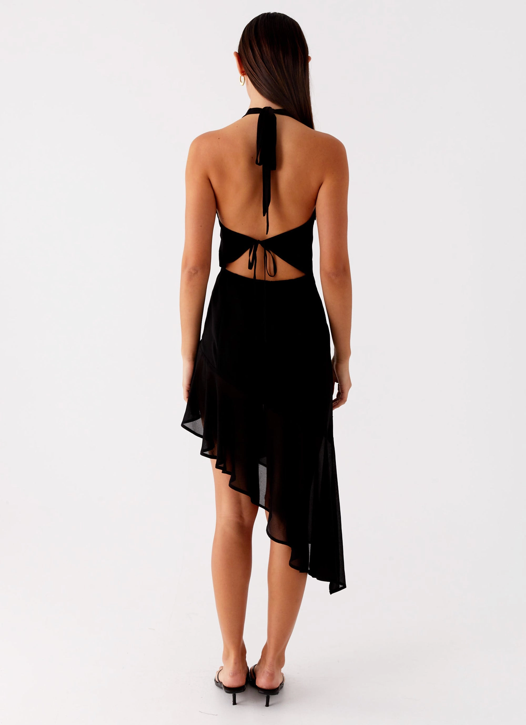 Clean Slate Midi Dress - Black Blush Shade