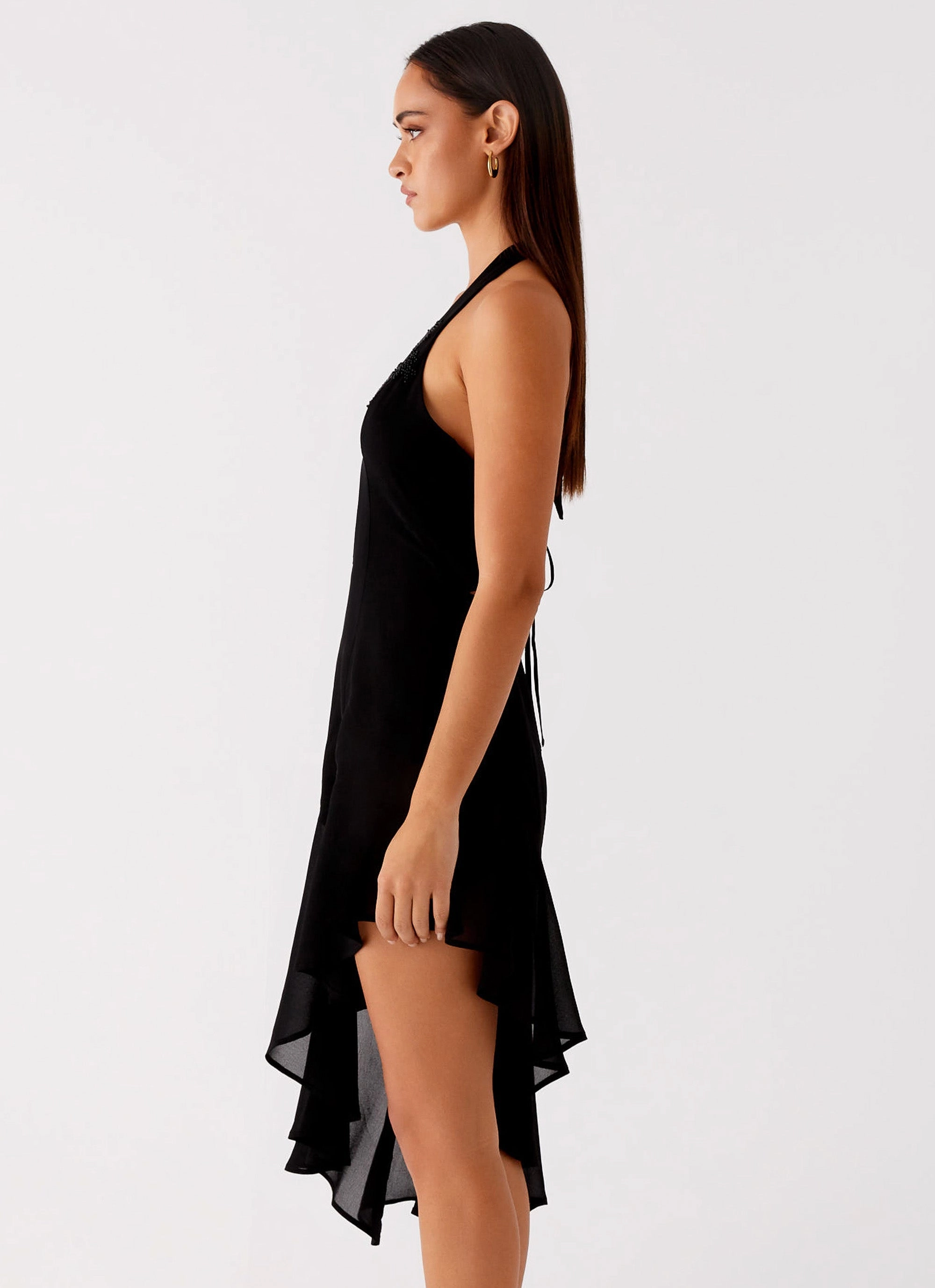 Clean Slate Midi Dress - Black knee-length