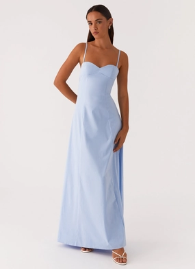 Clear As Day Maxi Dress - Blue Comfortable Fashion Tailored Cut