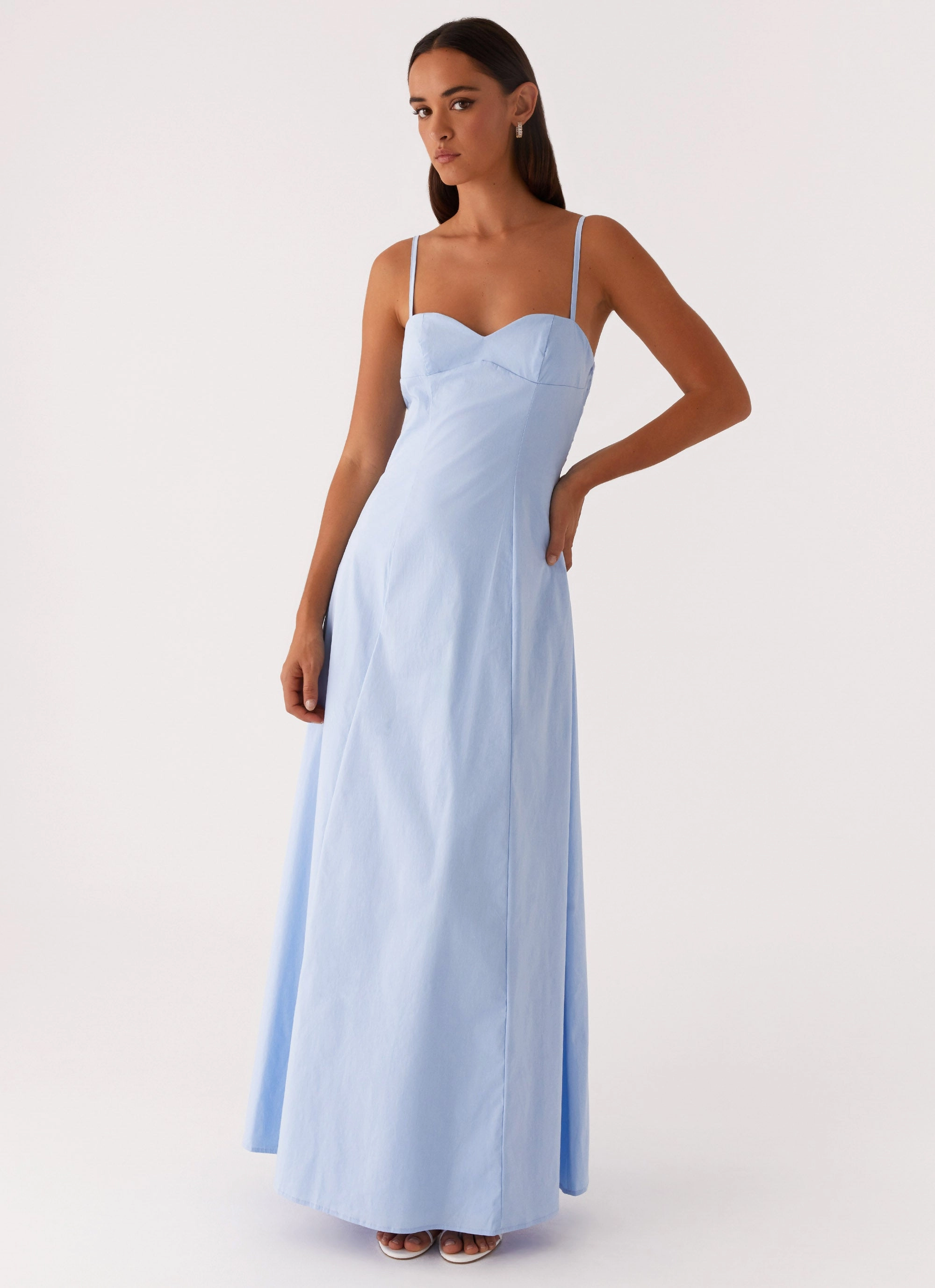 Clear As Day Maxi Dress - Blue Bold Patterns