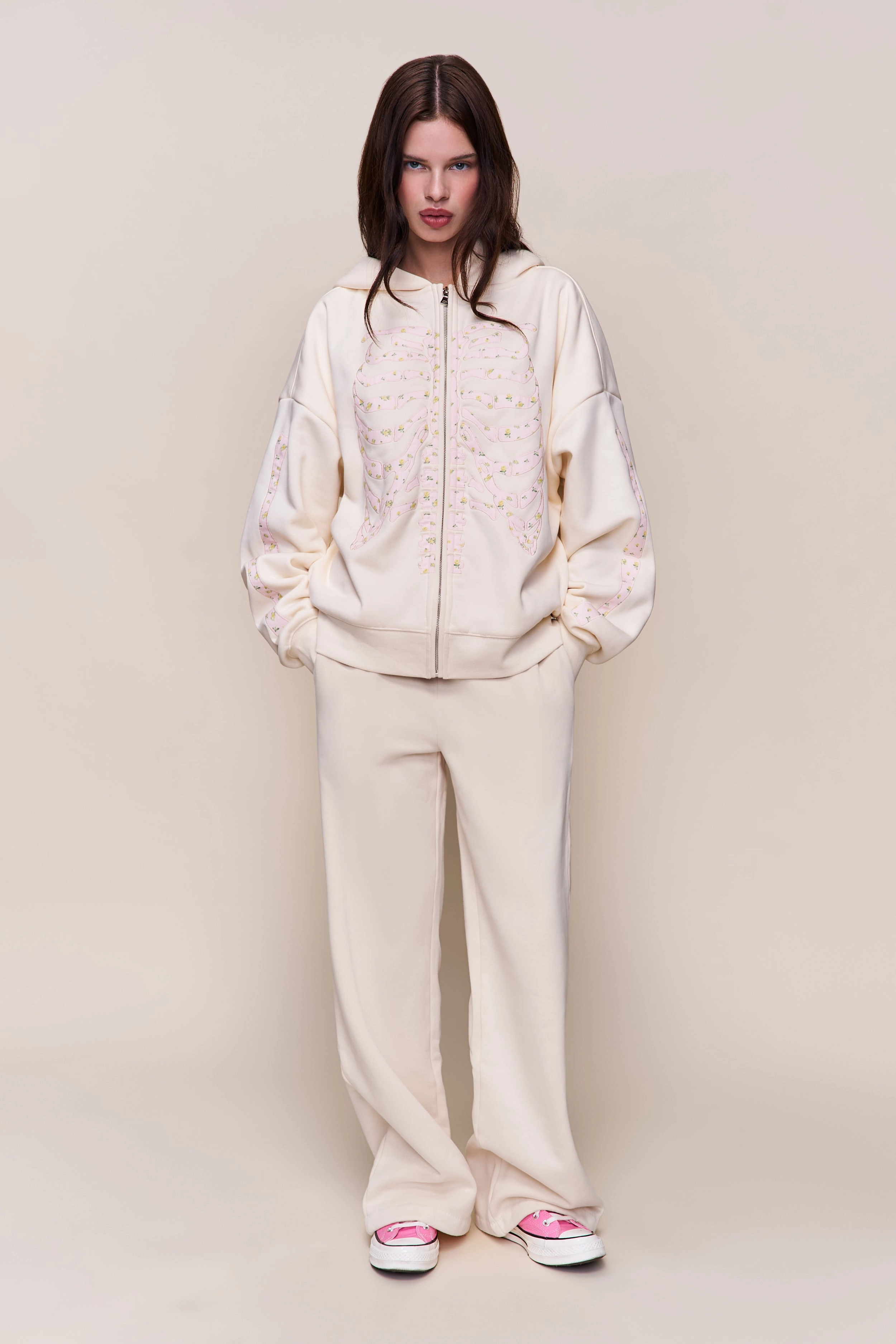 Clifton Zip Up Hoodie DoubleLayered Edging