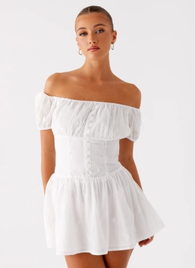 Weighted Hem Anthem Mini Dress - Ivory