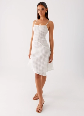 Stylish and Simple Tamar Midi Dress - White