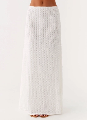 Statement Color Clovelly Maxi Skirt - White