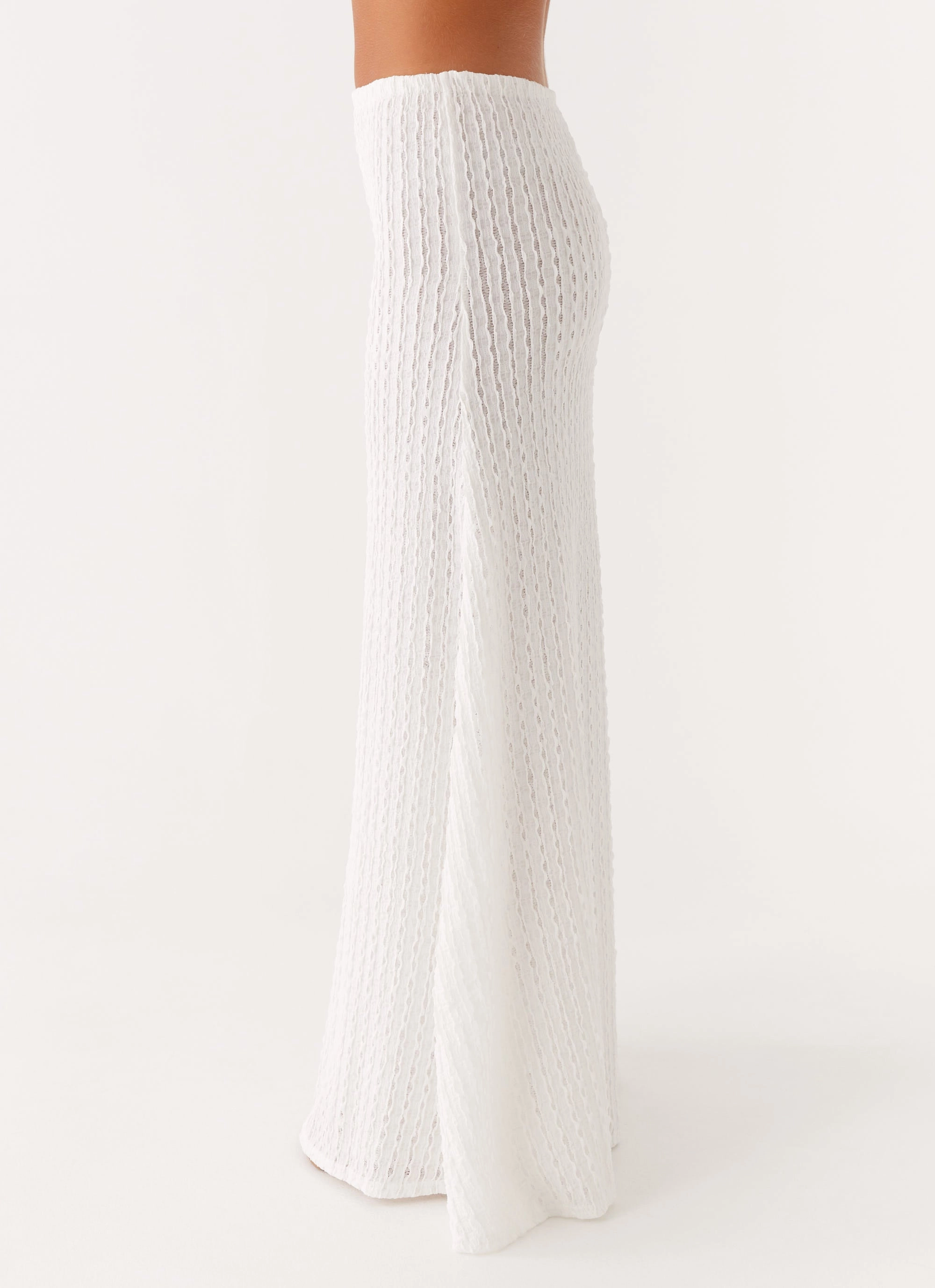 Clovelly Maxi Skirt - White Eco Friendly Wrap Closure