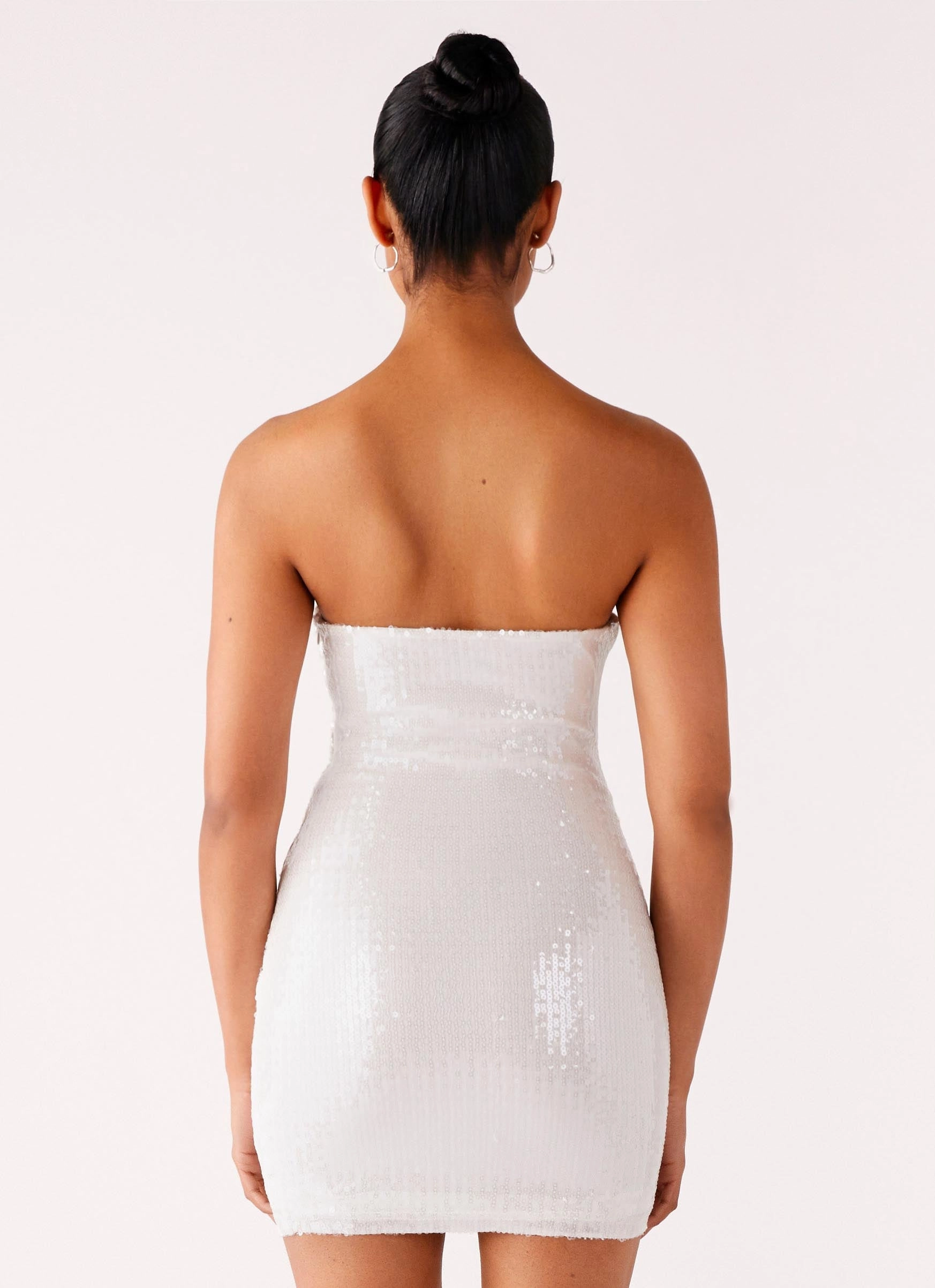 Clyra Sequin Mini Dress - Ivory Lounge Vibes Flexible Cut