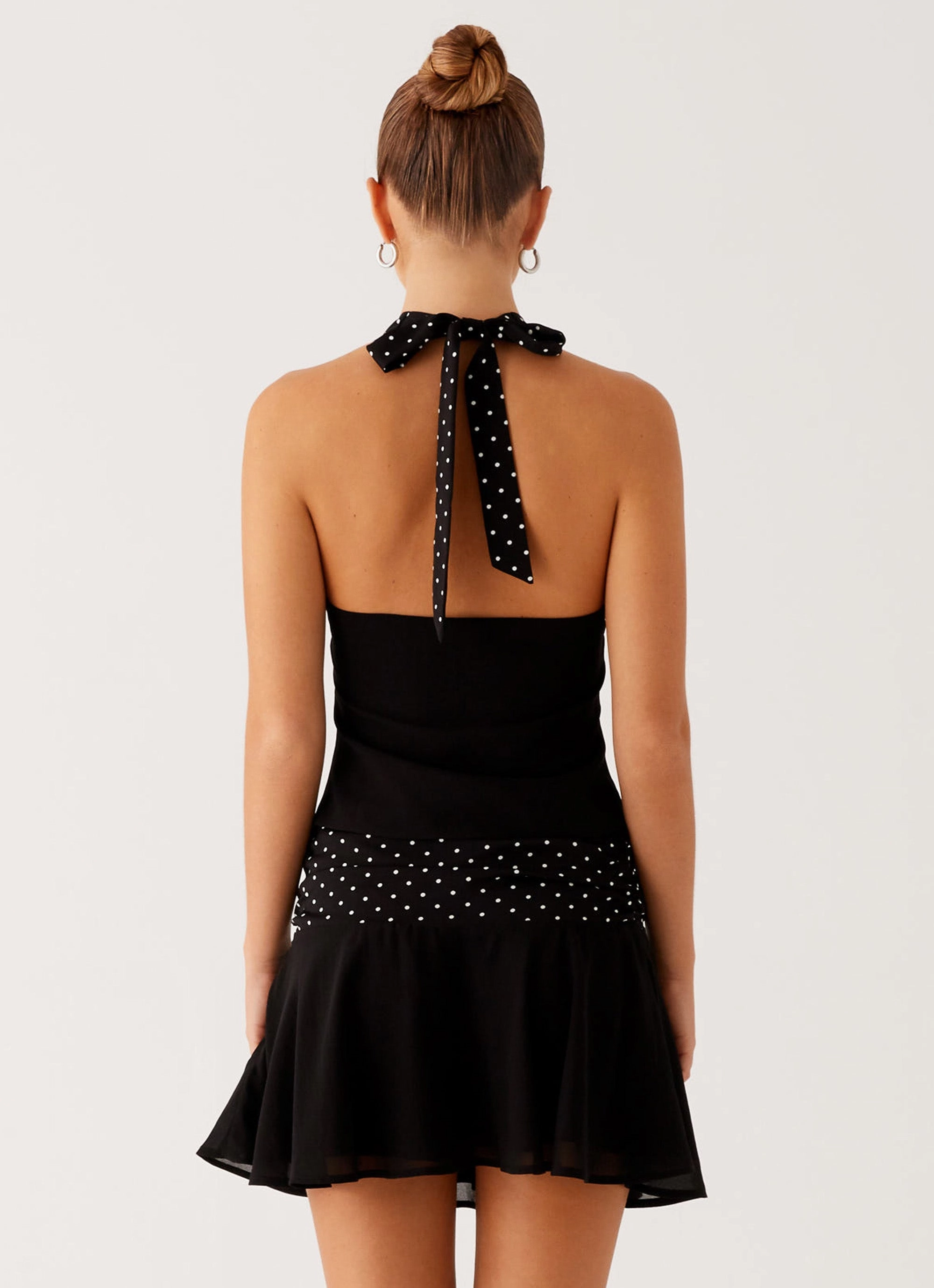 Colby Mini Skirt - Black Polka Dot Flexible Waistband
